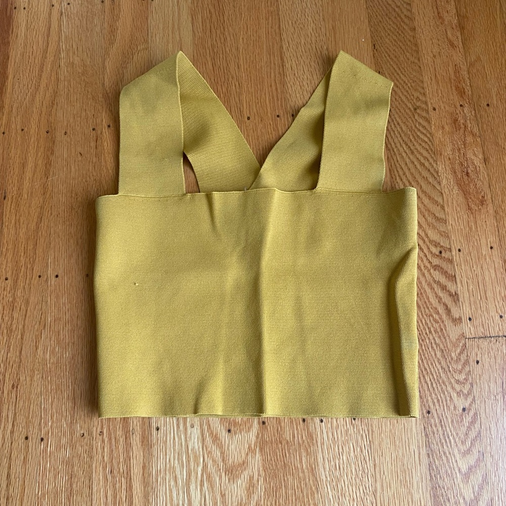 Yellow tank top, worn once